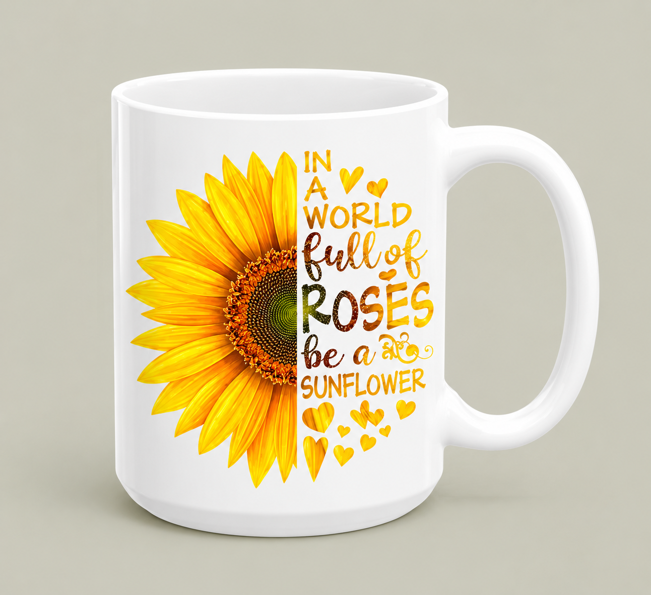Sunflower Quote Coffee Mug – “Be a Sunflower” Inspirational Mug