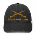 My Oath Never Expires Embroidered Veteran Hat – Military Patriot Black Baseball Cap