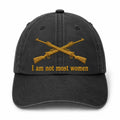 I Am Not Most Women Embroidered Veteran Hat – Military Rifle Black Baseball Cap