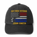 Personalized Air Force Veteran Embroidered Hat – Custom Name Military Baseball Cap
