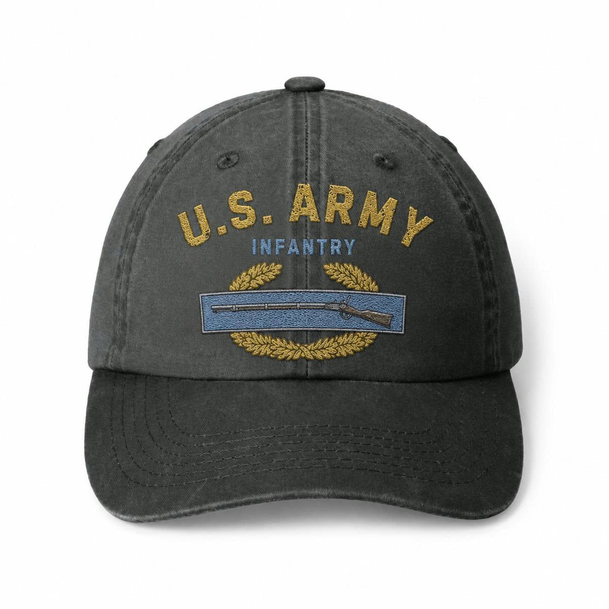 U.S. Army Infantry Embroidered Cap – Military Veteran Hat – Army Infantry Rifle Badge Baseball Cap – Gift for Veterans, Active Duty & Patriotic Americans