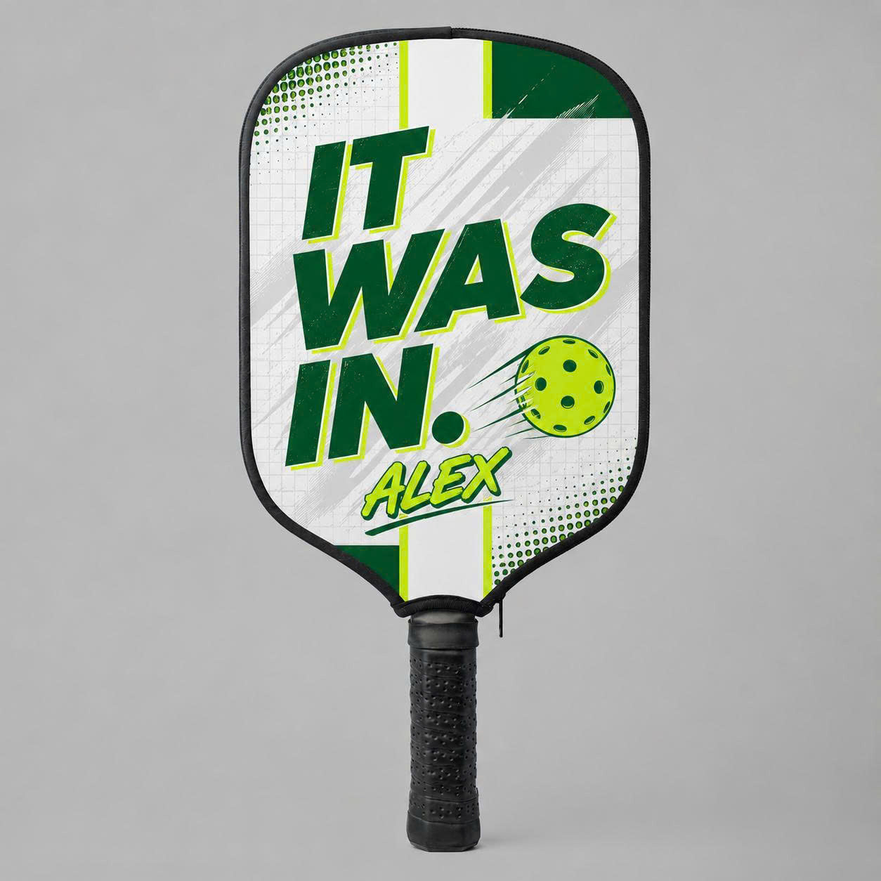 Personalized Pickleball Paddle Cover – Custom Name Neoprene Paddle Case | "It Was In." Pickleball Gift