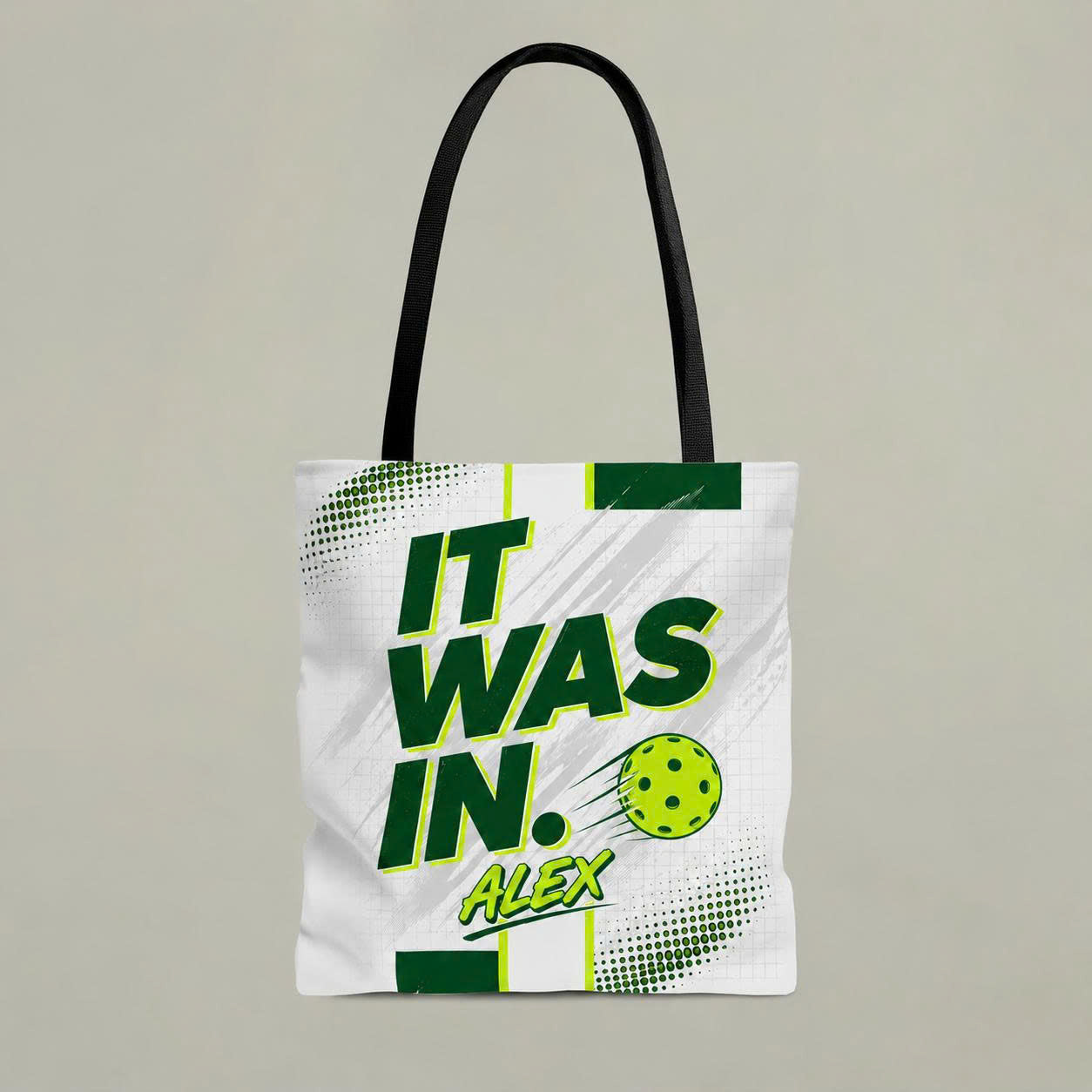 Personalized Pickleball Tote Bag – Custom Name "It Was In" Pickleball Shoulder Bag | Gift for Pickleball Players