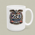 250th Anniversary USA Patriotic Eagle Coffee Mug – America 250 Celebration Mug 🇺🇸🦅