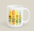 Sunflower Floral Coffee Mug – Colorful Botanical Ceramic Mug