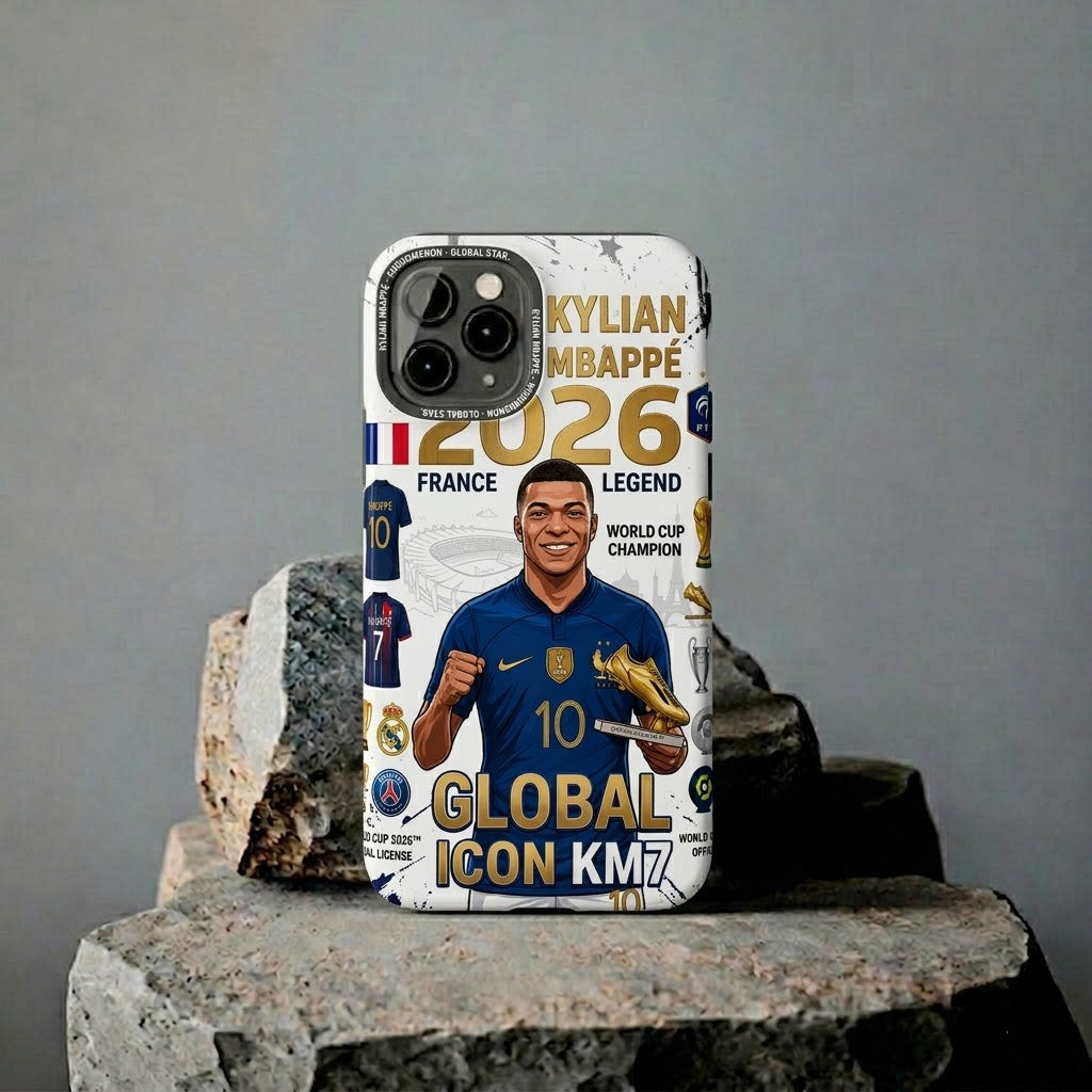 Kylian Mbappé Global Icon KM7 iPhone Case – France Football Legend Cover 🇫🇷⚽