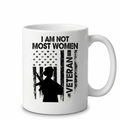 I Am Not Most Women Veteran Mug – Patriotic Female Veteran Coffee Mug for Women Who Served 🇺🇸🎖️