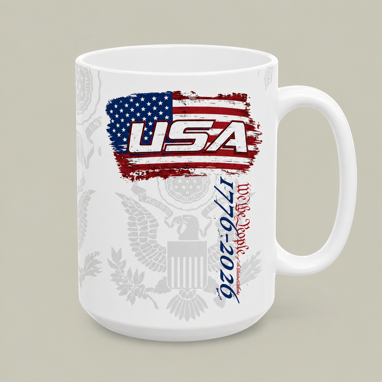 Personalized USA 1776–2026 Patriotic Coffee Mug – Custom American Freedom Anniversary Mug 🇺🇸☕