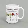 Custom Grandma’s Garden Birth Flower Mug – Personalized Kids Names Gift for Grandma 🌸💖
