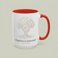 Family Tree Mug – “Happiness Is Homemade” Inspirational Coffee Mug