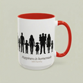 Personalized Family Silhouette Coffee Mug – “Happiness is Homemade”