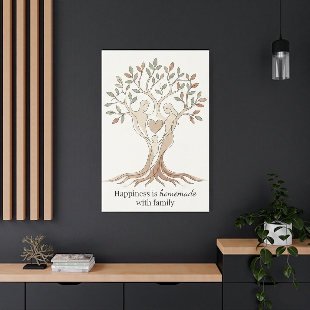 Happiness Is Homemade Family Tree Wall Art