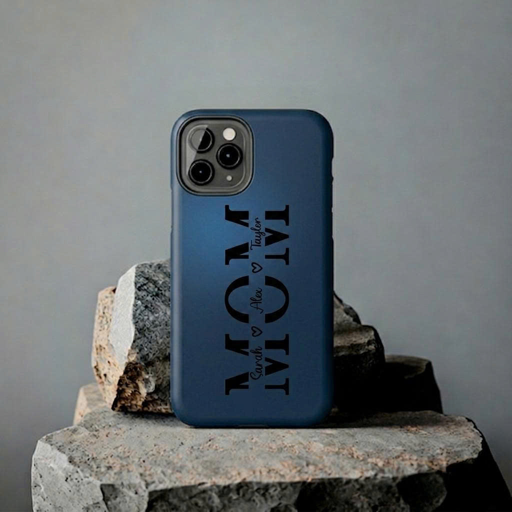 Personalized “MOM” Name iPhone Case – Custom Names Gift for Mom
