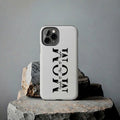 Personalized “MOM” Name iPhone Case – Minimalist Custom Gift for Mom (White Edition)