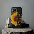 Personalized Sunflower iPhone Case – “In a World Full of Roses Be a Sunflower” Custom Name Phone Case for Women