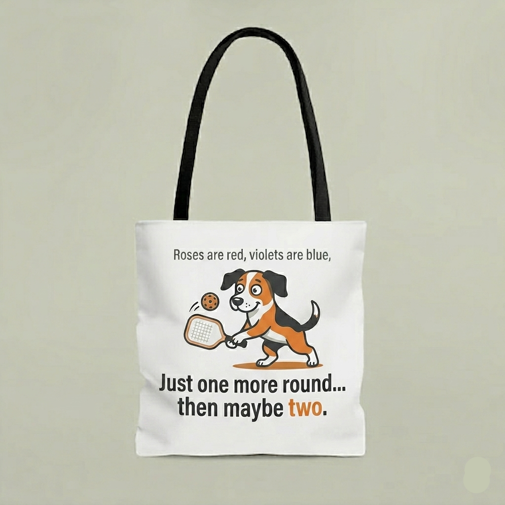 Just One More Round Pickleball Dog Tote