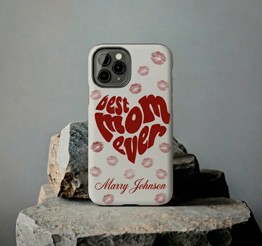 Custom Name “Best Mom Ever” iPhone Case – Personalized Gift for Mother
