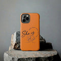 She Is Strong Phone Case – Minimalist Empowering Gift for Women