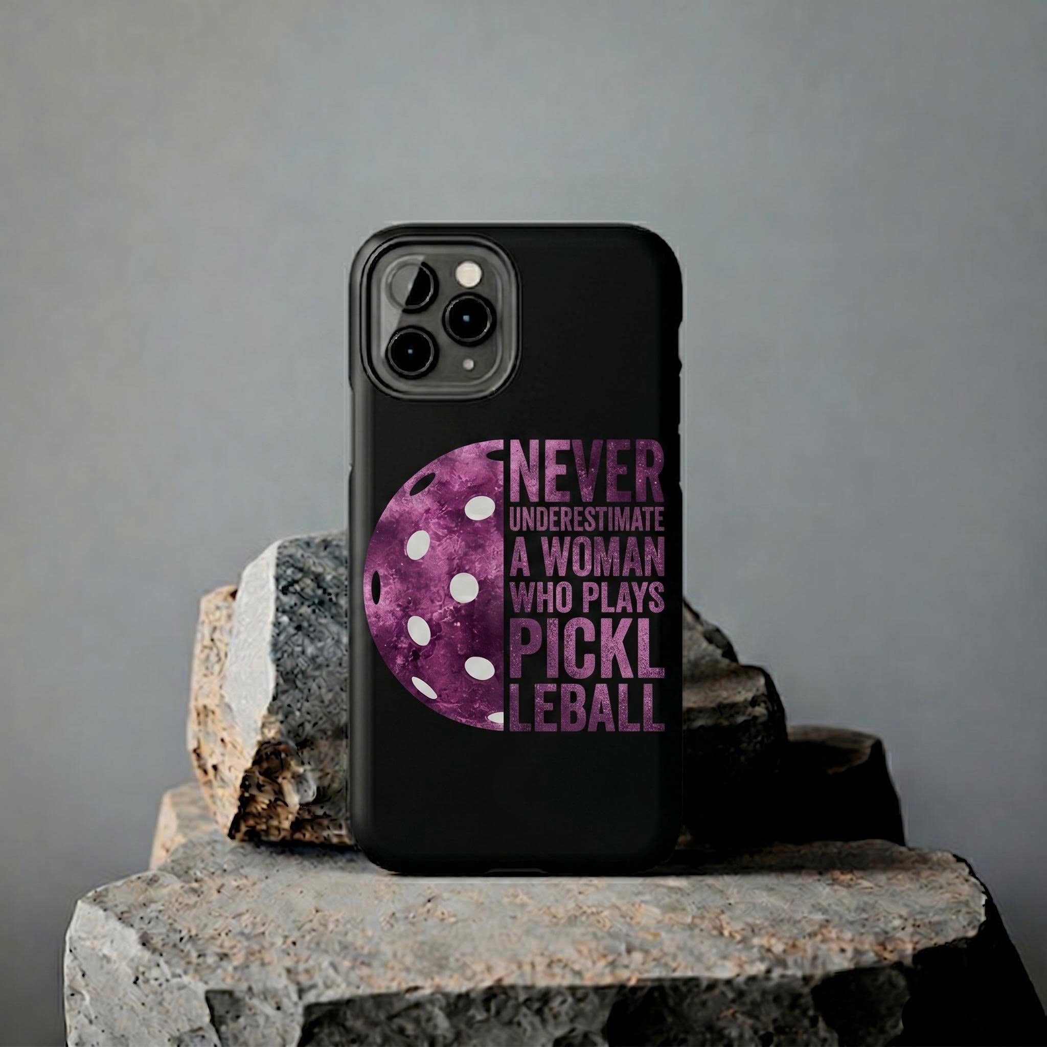 Pickleball Phone Case – Never Underestimate a Woman Who Plays Pickleball | Gift for Pickleball Lovers