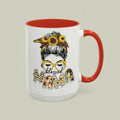 Personalized Blessed Mama Sunflower Mug – Custom Name Coffee Mug Gift for Mom