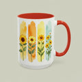 Sunflower Floral Coffee Mug – Colorful Botanical Ceramic Mug