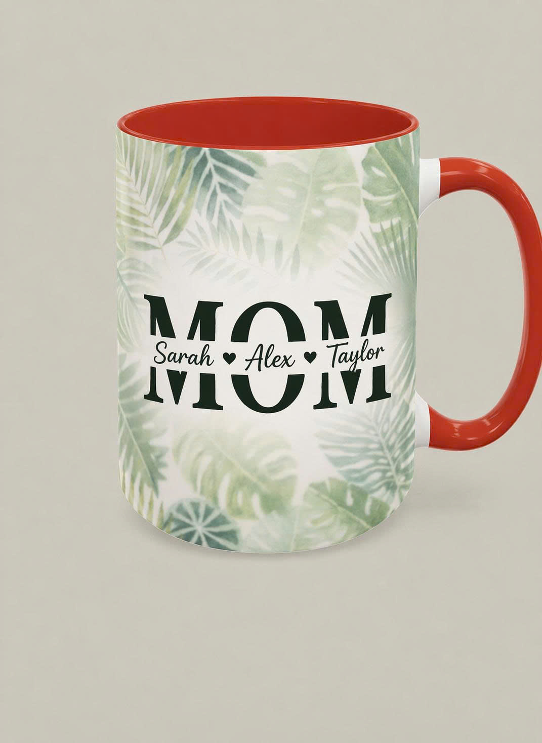Personalized Mom Name Mug – Custom Kids Names Coffee Mug Gift for Mom