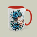 Mother & Baby Blue Rose Mug – Elegant Mom Love Coffee Cup
