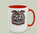 Custom 250th Anniversary USA Mug – Personalized Patriotic Eagle Coffee Mug 🇺🇸🦅