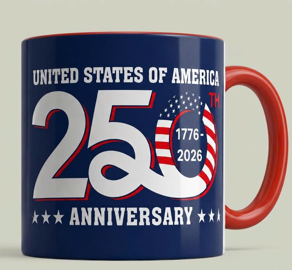 USA 250th Anniversary Mug – Patriotic America 1776–2026 Coffee Mug 🇺🇸☕