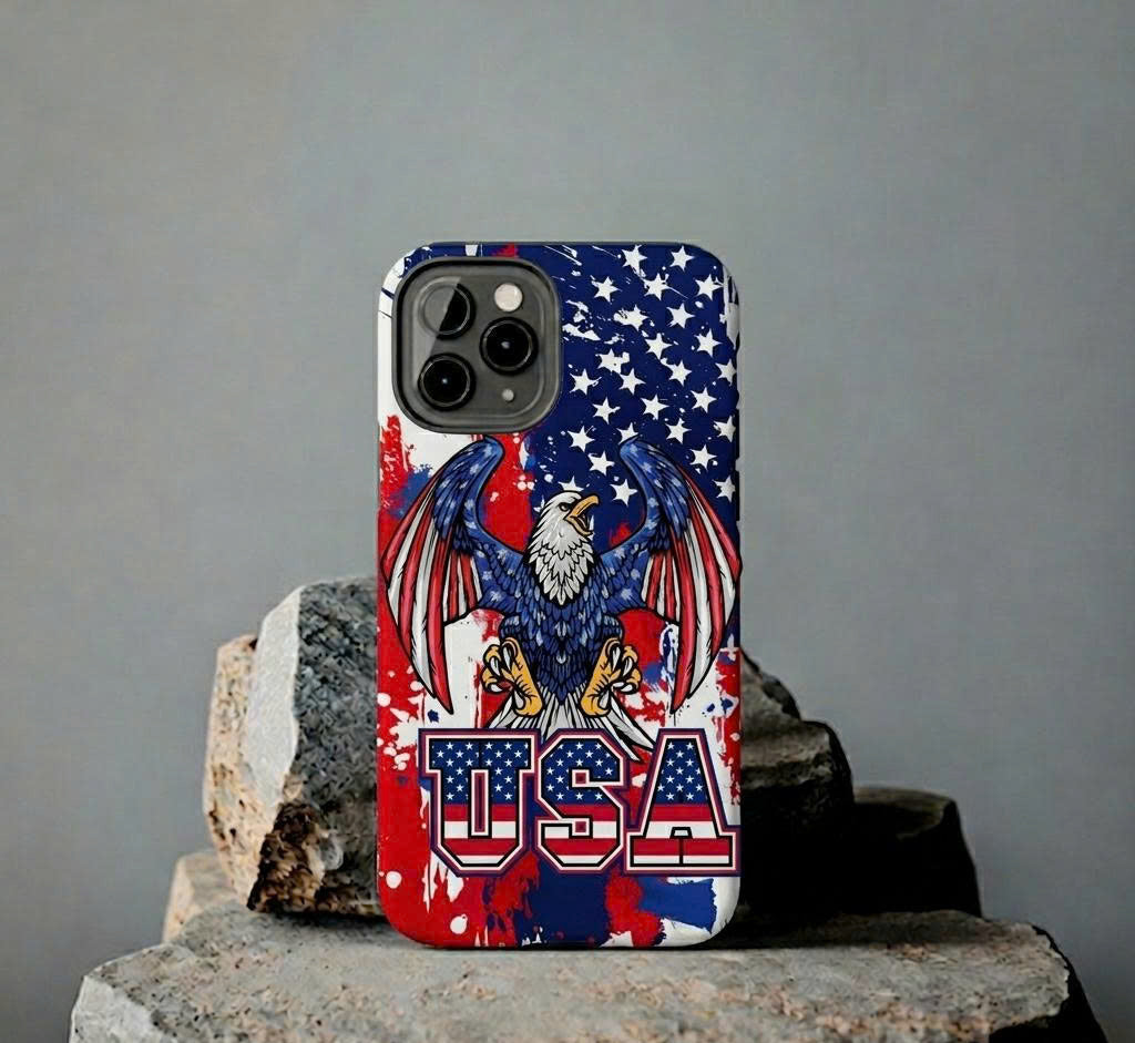 Patriotic USA Eagle iPhone Case – American Flag Phone Case for Patriots