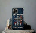 One Nation Under God iPhone Case – Patriotic Christian Cross Phone Case